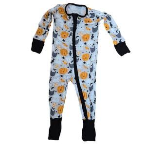 Little Sleepies Halloween Zippy Sleeper 6-12 Months Cat Pumpkin Ghost